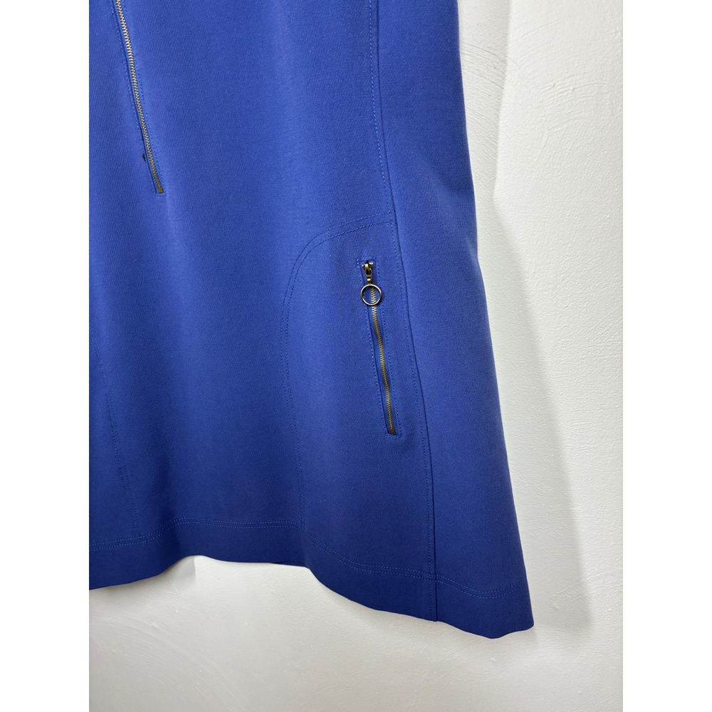 RACHEL Rachel Roy Royal Blue Sleeveless Zip Front Shift Dress Plus Size 3X - Picture 5 of 10